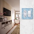 thumbnail image 5 of Yayeee Rocker Switch Wall Plate 1-Gang 4.6"x2.9" Home Decorative Outlet Cover, Blue Snowflake, 5 of 6