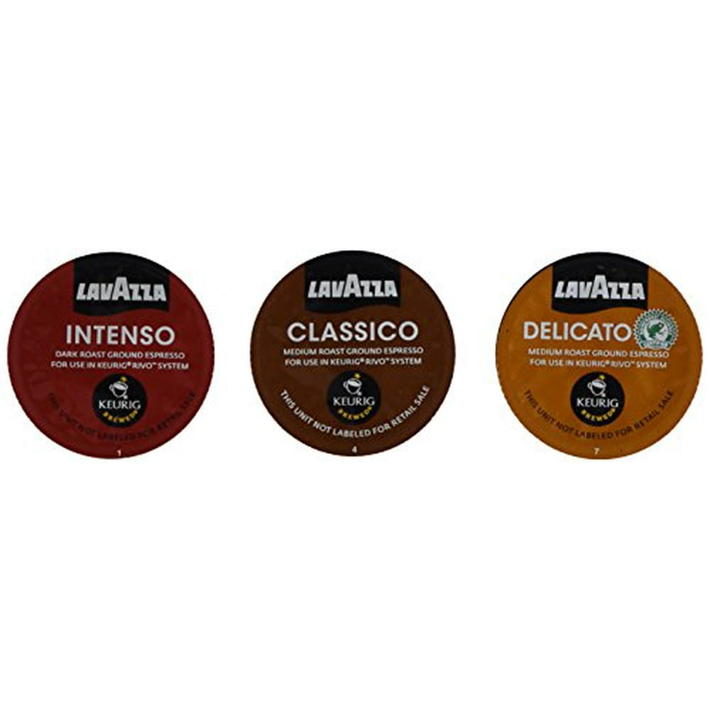 30 Count Lavazza Sampler Pack for Keurig Rivo (3 Flavors, 10 Pods