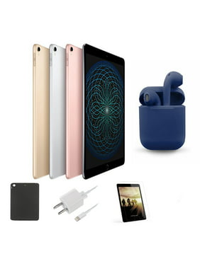 Open Box | Apple iPad Pro | 10.5-inch Retina | 256GB | Wi-Fi Only | Latest OS | Bundle: Case, Pre-Installed Tempered Glass, Rapid Charger, Bluetooth/Wireless Airbuds By Certified 2 Day Express