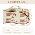 thumbnail image 4 of FORMRS Makeup Bag Travel Cosmetic Organizer for Women Fold Flat Zipper Pouch with Handle, Flying Planes, 4 of 8
