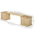 thumbnail image 3 of Outsunny Jardinière Surélevée Support pour Plantes Jardinière de Jardin en Bois et Banc, 3 of 10