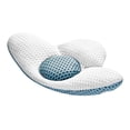 thumbnail image 1 of Almohada lumbar 3D Sunnimix Altura ajustable Cojín Trasero Desmontable Azul 54 cm x 34 cm x 6,5 cm, 1 of 8