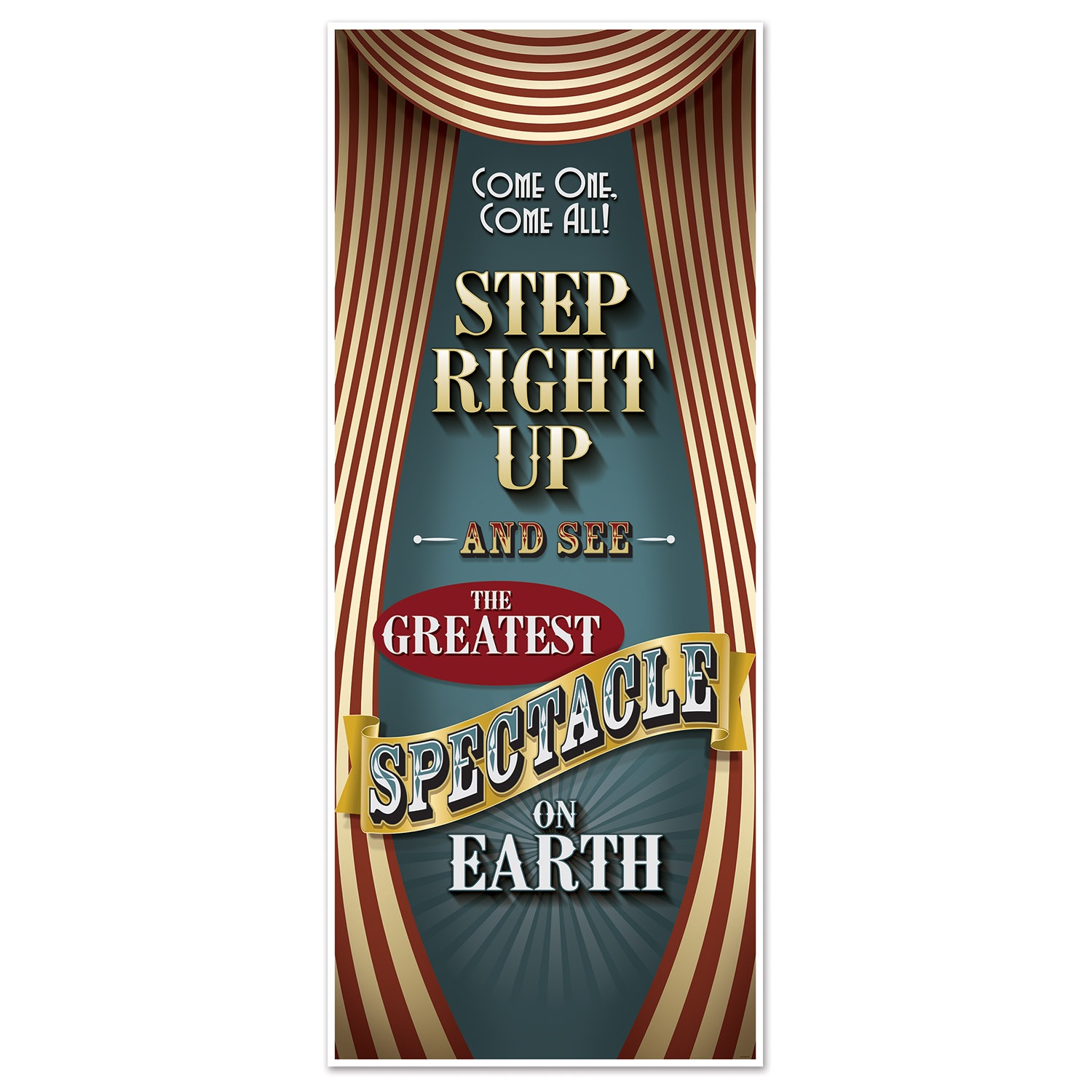 Club Pack Of 12 Indoor Outdoor Vintage Circus Door Cover Hanging