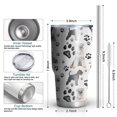 thumbnail image 6 of 30oz Schnauzer Dog and Footprints Tumblers Stainless Steel Tumbler with Lid and Straw,Vacuum Insulated Double Wall Travel Tumbler Cups Mug with Cleaning Brush for Coffee,Tea, 6 of 7
