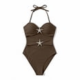 thumbnail image 6 of Lenago Tankini Swimsuits for Women Swimsuit Swim Suits for Women 2025 2026 European And Bikini Swimsuit forborder Solid Color Beach Vacation Bikini Khaki S, 6 of 7