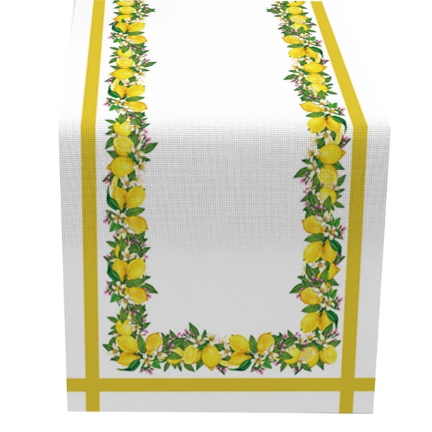 Pequeño Mantel Fresco Con Estampado Floral Primaveral Y Veraniego En Lino 9