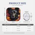 thumbnail image 3 of Saiise Colorful Floral Black Dog for Foldable Car Sun Shades (2-Pack) Offer Sun Protection with an Easy-fold Design for Convenient Windshield Shading-Large, 3 of 6