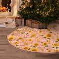 thumbnail image 5 of Sikiie Plaid Sunflower Nativity Christmas Tree Skirt, Jesus Christian Winter Holiday Tree Mat Decoration(30-48IN)48", 5 of 6