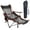 Black, variant on Reclining Camping Chair, iMounTEK Heavy Duty Steel Lawn Chair with Cup Holder Pillow Side Pocket Carry Bag, 330lbs Capacity