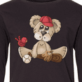 thumbnail image 4 of Inktastic Baseball Teddy Bear Long Sleeve Youth T-Shirt, 4 of 5