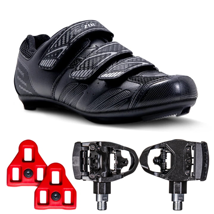 Zol Stage Cycling Shoes Road Mtb Dual Pedals and Cleats Compatible with  Peloton (9.5, Black)