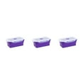thumbnail image 2 of serony Compact And Convenient For Easy Storage And Convenient To Carry Foldable Is Convenient For Storage Microwave Lunch Box purple 1200ml 3Set, 2 of 6