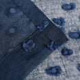 thumbnail image 4 of Poppy Flower Sheer Navy Blue Grommet 52x84 Curtain Panel Set by Blue Nile Mills, 4 of 4