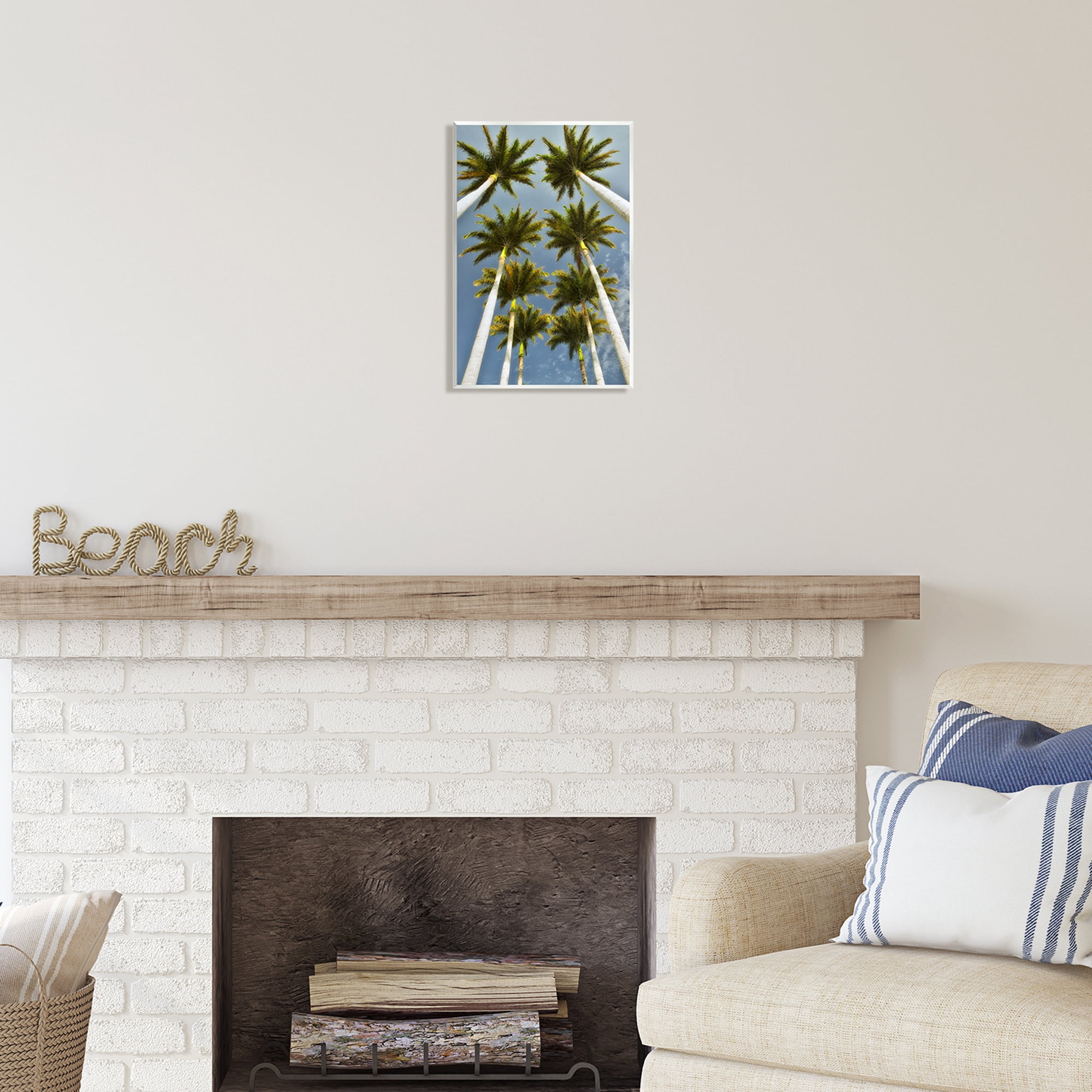 Stupell Industries Palm Trees Overhead Nature Photography Unframed Art Print Wall Art, 10 x 15