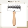 thumbnail image 4 of Stainless Steel Lattice Dough Cutter, Pastry Roller Cutter with Wooden Handle, Pie & Pizza Pastry Roller maker, Dough Slicer Baking Tool to Create Patterns Easily, 4 of 6