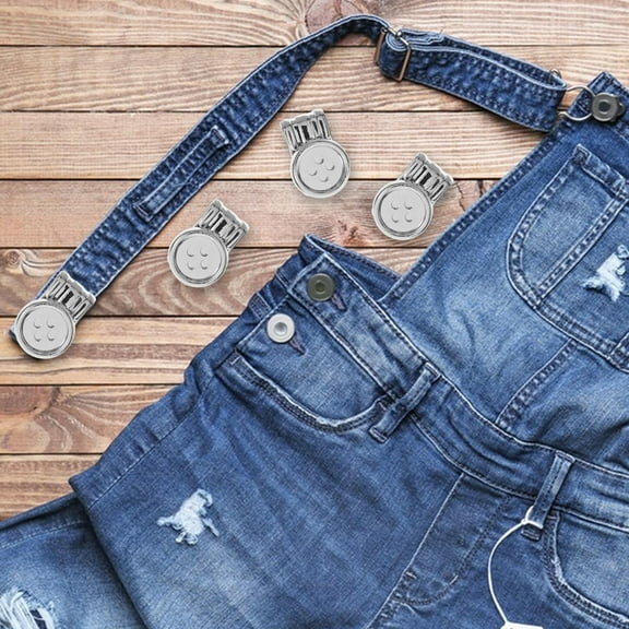 Raindrops 6pcs Jeans Suspender Buttons for Pants Suspenders Hats No Sew Button End Brace Clip