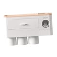 thumbnail image 3 of automático de Exprimidor de montaje en pared y portacepillos de , Organizador de cepillos ranura tazas de rosa Baoblaze sostenedor del cepillo de dientes del abs de los pp, 3 of 8