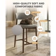 thumbnail image 6 of EOP Upholstered Counter Height Bar Stools with Back, Modern Kitchen Island Stools, Wood Leg Bar Chairs for Kitchen Island, Dining Room, or Bar Counter, Light Gray, 6 of 7