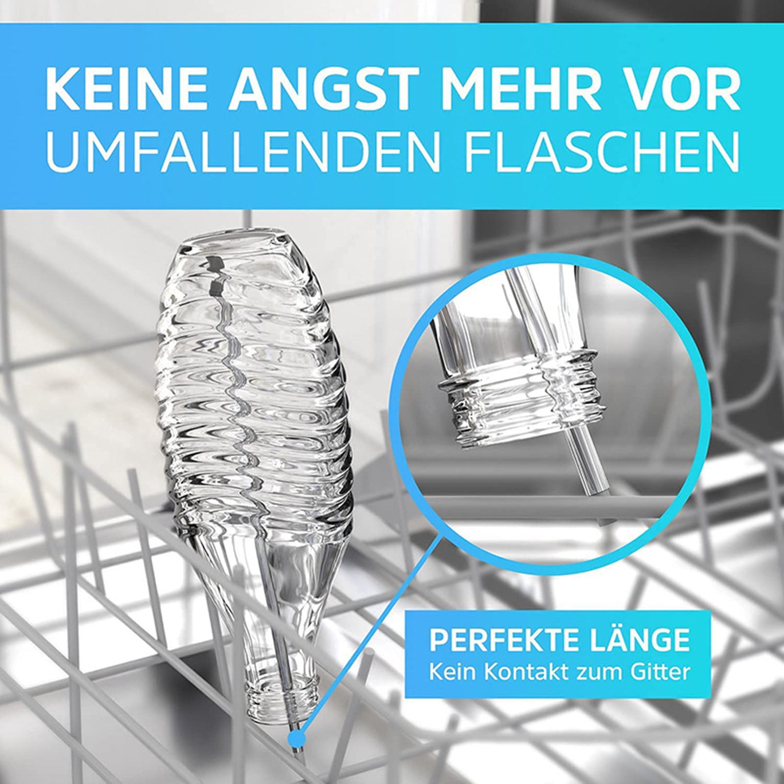Washranp Stainless Steel Dishwasher Bottles Holder,Easy to Install