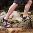 thumbnail image 6 of OutPro Mens Hiking Sandals Open Toe Walking Sandals Fashion Casual Sandals for Male Summer Outdoor Athletic Shoes Gray Blue, 6 of 11
