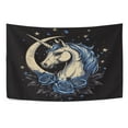 thumbnail image 5 of WOBOGO Blue Rose Unicorn Pattern Tapestry 60×51in Home Living Room Bedroom Wall Hanging Ornaments, 5 of 10