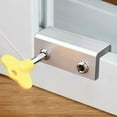 thumbnail image 3 of UDIYO 1 Sets Sliding Window Locks, Security Window Double Lock with Key, Aluminum Stoppers, for Track Vertical %26 Horizontal Slide Door Child Windows, 3 of 8