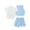 A Sky Blue, variant on iiniim Toddler Boys Gentleman Outfits Suits Kids Bow Tie Dress Shirt Shorts Vest Coat Clothes Set