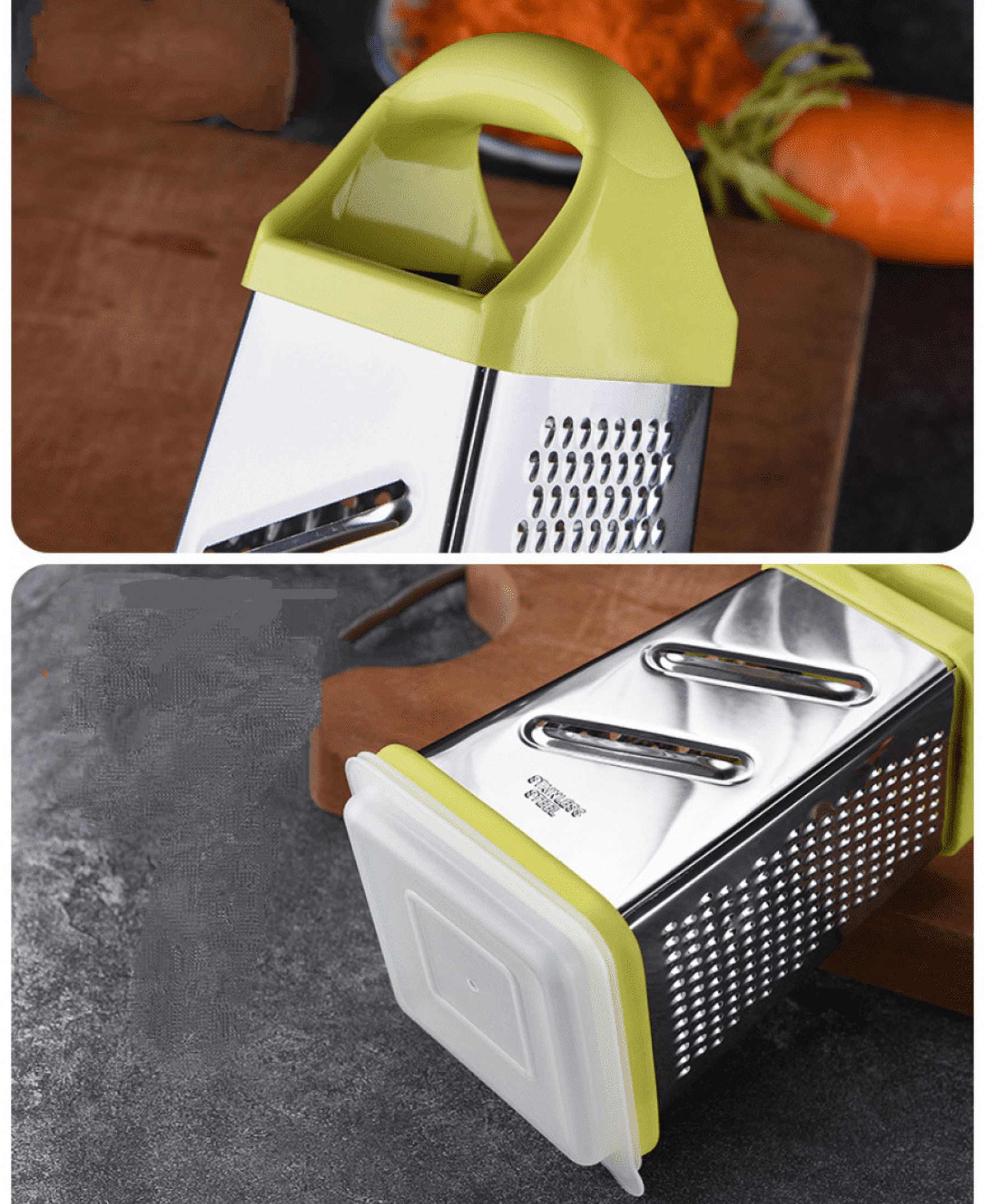 Stainless Steel 6 Sided Blades Box Grater Container Multipurpose Vegetables  Cutter Manual Cheese Graters Kitchen Accessories - AliExpress