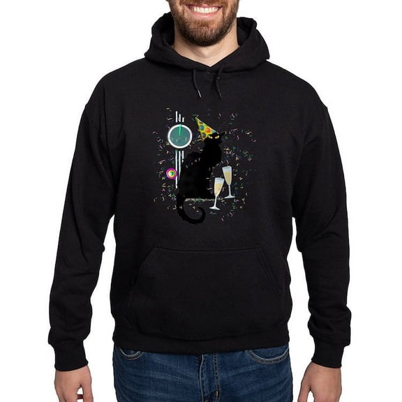 CafePress - Chat Noir New Years Party Countdown Hoodie (Dark) - Pullover Hoodie, Classic, Comfortable Hooded Sweatshirt