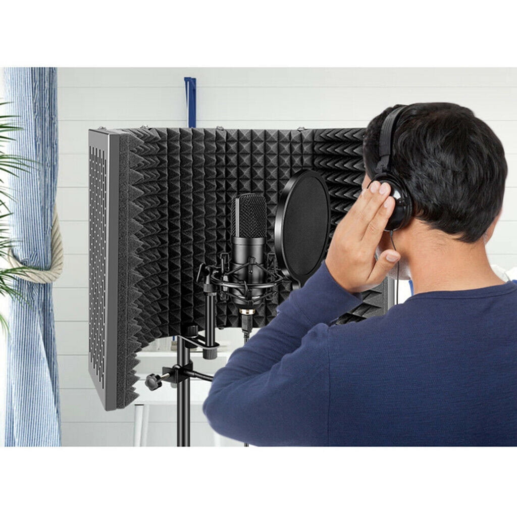 Isolation Can Fixed on a Desk or Tabletop Microphone Stand Sturdiness 10.12in Panel Heights Long Lasting Perform