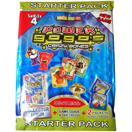 New - Gogos Crazy Bones Series 4 Starter Pack - Series 4 Card Album & 1 Pack