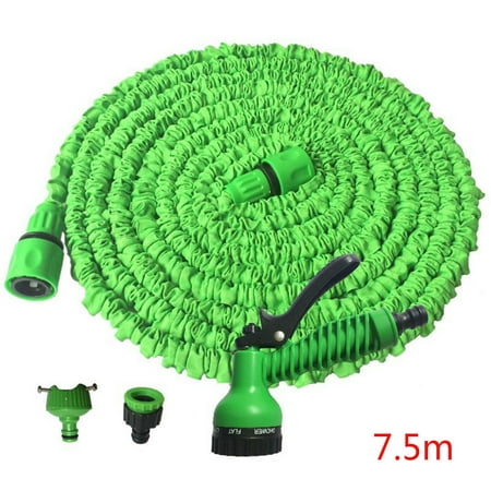 Expandable Water Hose 25ft 25ft Garden Hose Expandable Flexible Water Hose Plastic Hoses Pipe with Watering Spray for Home ()