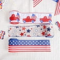 thumbnail image 5 of Hyknon 5.47 Yard Patriotic Ribbon, Wired Edge Ribbon for 4th of July Celebration, Burlap Strip Star Truck Pattern Ribbon, Red White Blue American Flag Ribbon for Independence Day Memorial Day Craft, 5 of 6