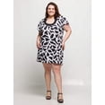 thumbnail image 3 of Plus Size Abstract Short Sleeve Mini Dress, 3 of 3