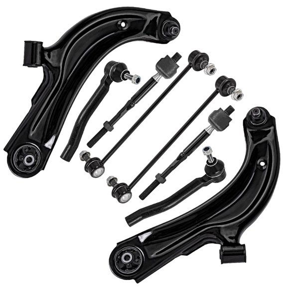 Detroit Axle - Front Lower Control Arms w/Ball Joints Outer Inner Tie Rod Ends Sway Bars Replacement for Nissan Sentra NV200 Chevrolet City Express