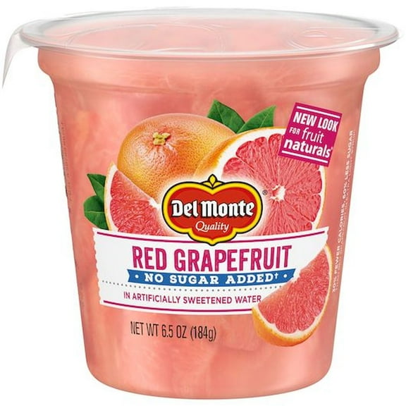 Del Monte Fruit Naturals No Sugar Added Red Grapefruit, 6.5 Ounce -- 12 per Case.