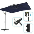thumbnail image 4 of CHYVARY 8.2 x 8.2ft Patio Offset Umbrellas Outdoor Hanging Market Patio Umbrella, 50+ UV Protection Cantilever Outside Umbrellas for Yard, Pool and Deck,Navy Blue, 4 of 6