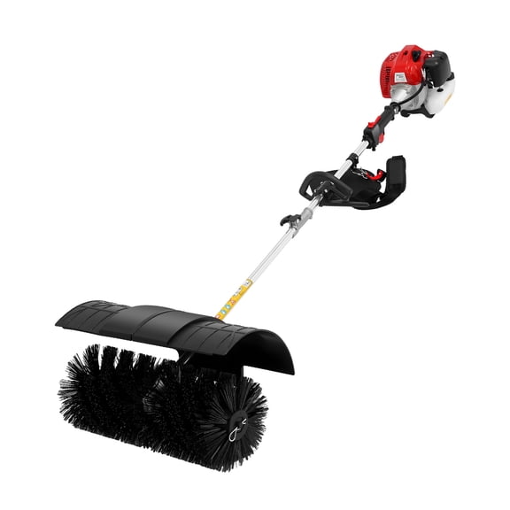 Miumaeov Gas Handheld Sweeper, 52cc 2Stroke 2.3HP Engine Power Snow Sweeping Broom Driveway Turf Lawns Artificial Grass Power Brush Lawn Sweeper Cleaner Tools