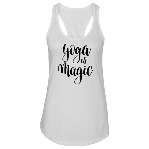 Yoga Is Magic Black And White Tank Women -Image by Shutterstock, Female Large
