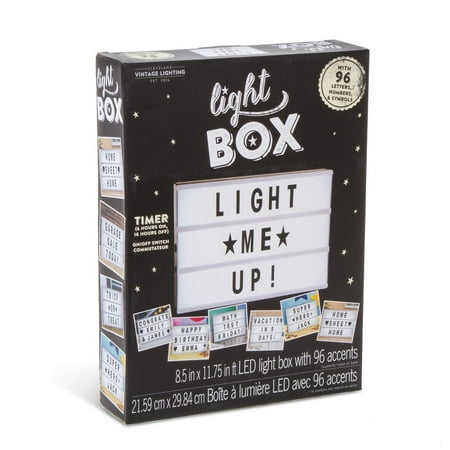 Sign Letters - LED Light Box Sign: 8.5 x 11.75 inch Sign with 95 Letters