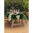 thumbnail image 2 of Outdoor Tablecloth with Umbrella Hole and Zipper, Christmas Tree Rectangle Table Cloth 54x80 Inch Waterproof Tablecloth, Green Xmas Tree Winter Picnic Table Cover for Patio Camping, 2 of 7