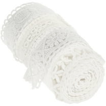 HONITANO Lace Ribbon Trim for Sewing 4 Rolls White Cotton Thread for Diy Projects