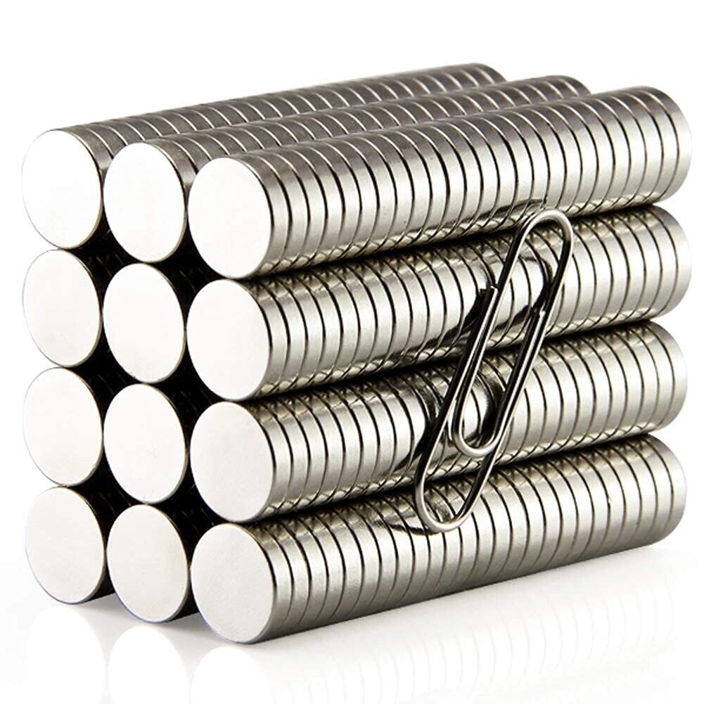 N52 Super Strong Rare Earth Neodymium Magnets – 12mm X 4mm Round Disc (Pack)