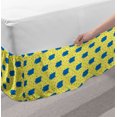 thumbnail image 2 of Yellow Polka Dot Bed Skirt, Continuing Pattern of Paintbrush Strokes, Elastic Bedskirt Dust Ruffle Wrap Around for Bedding Decor, 4 Sizes, Yellow Cobalt Blue, by Ambesonne, 2 of 2