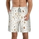 thumbnail image 1 of Fotbe Coffee Trajes de Baño Estampados para Hombre, Shorts de Verano de Secado Rápido, Ropa de Playa, Bañadores-Small, 1 of 6