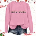 thumbnail image 5 of WILLBEST Sweat à Capuche pour Femmes, Imprimé Lettre de Noël, Col Rond, Manches Longues, Mignon, Ample, 6x, 5 of 5