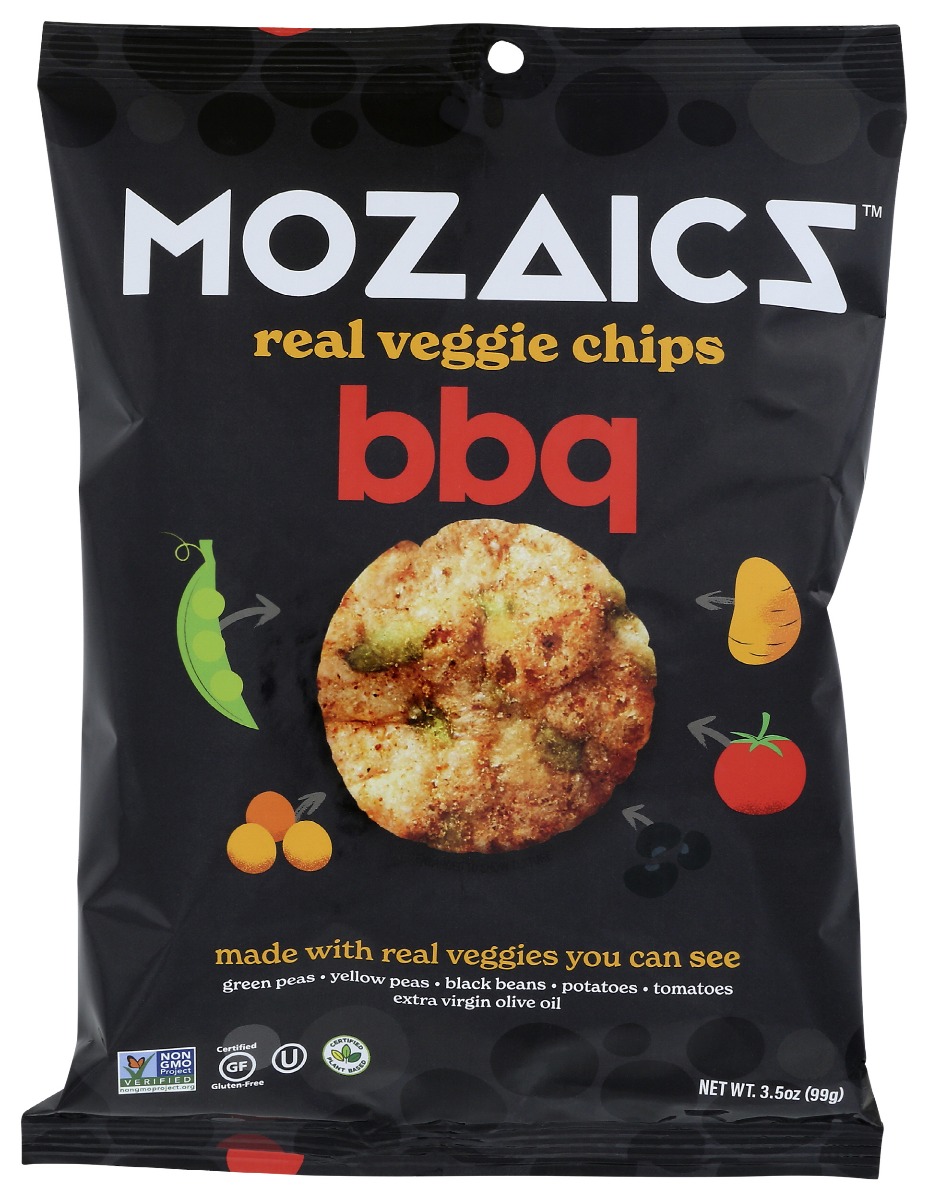Mozaics Bbq Real Veggie Chips, 3.5 Oz