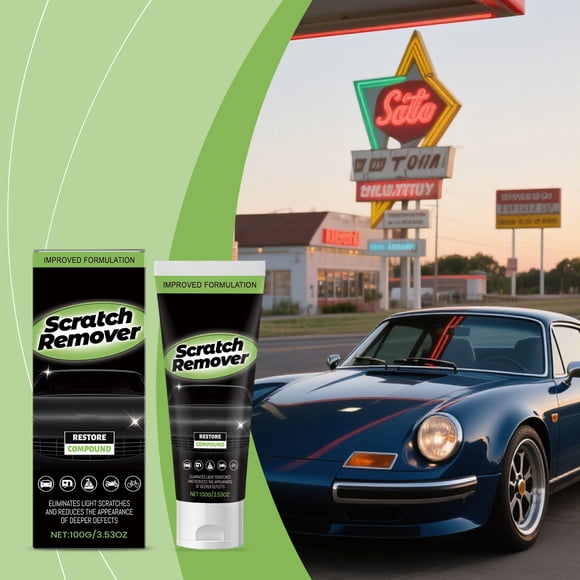 Scratch Repair Paste for Car Paint, 100g Tube, Fast-Acting Polishing Cream with Applicator Pad, Bodyshop-Safe for Removing Scratches on Vehicles, Bikes, and Boats