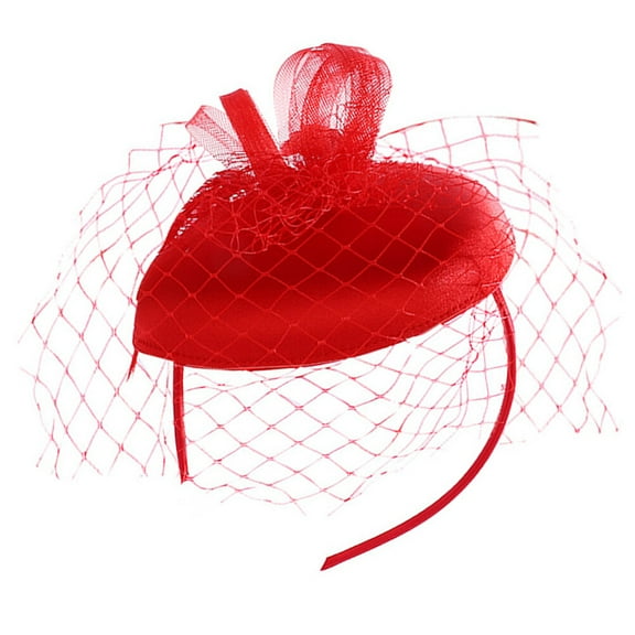 1pc Beret Hat Cocktail Tea Party Feather Headdress Headpiece Hair Accessory
