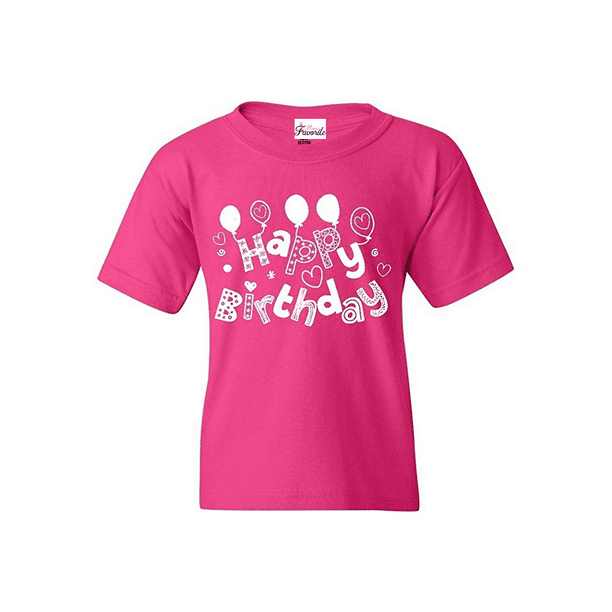 Mom's Favorite Youth Happy Birthday TShirt For Girls and Boys